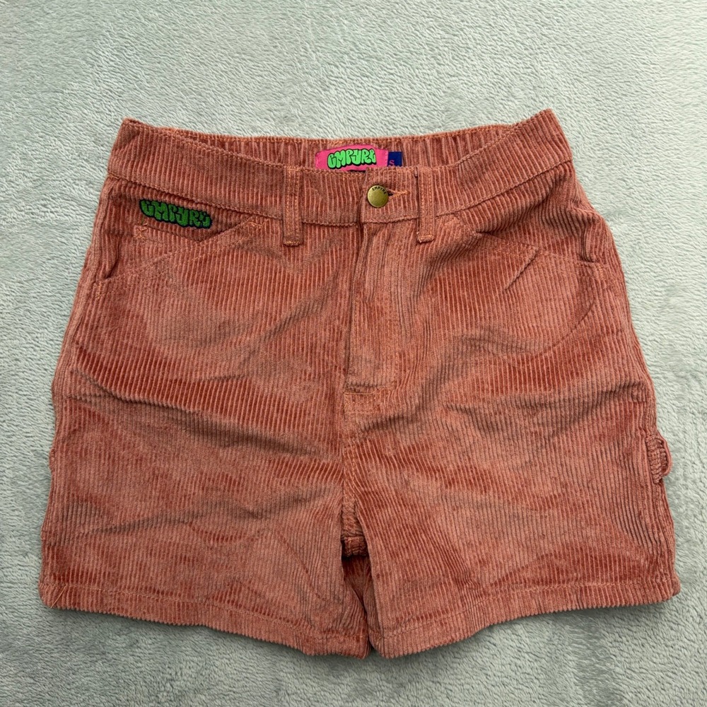 Empyre Shorts Womens S Pink Corduroy Carpenter Utility Skater Streetwear